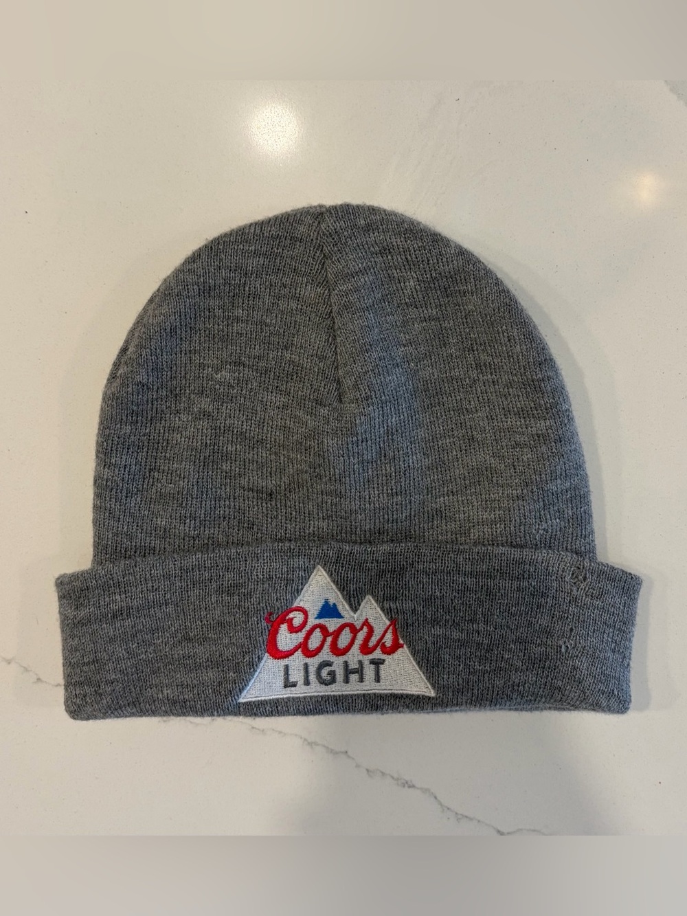 Coors Light Gray Knit Beanie Hat